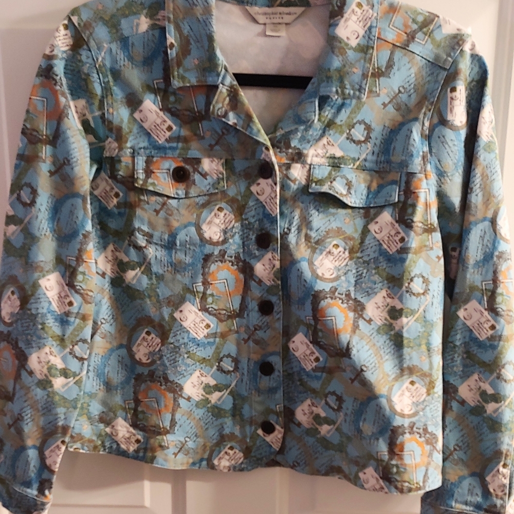 Christopher & Banks Jacket Graphic Petite 8P